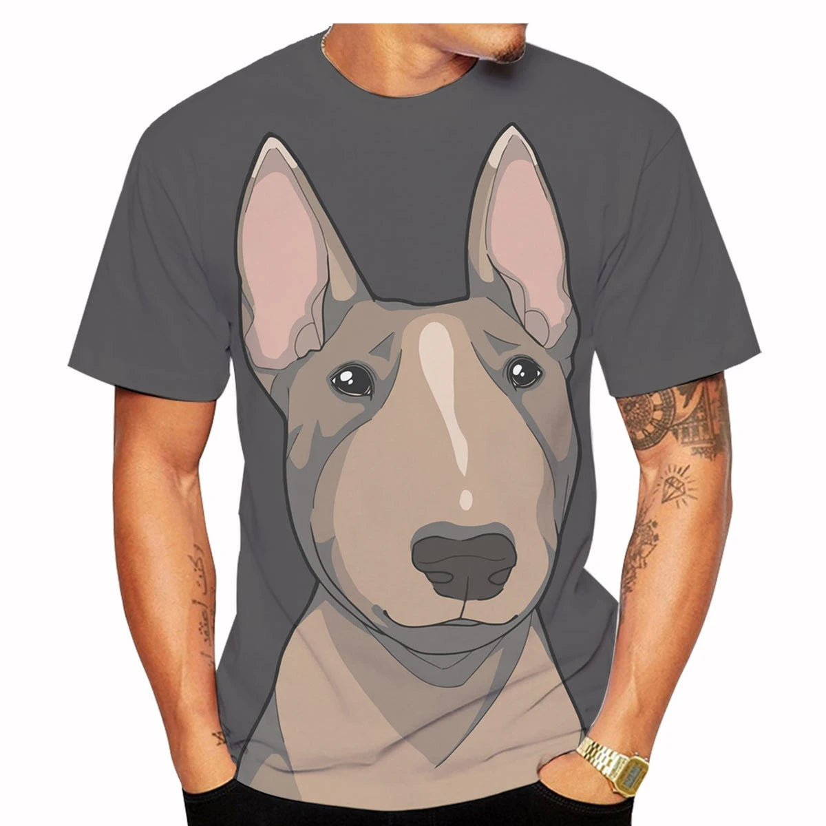 Bull Terrier 3D Print T-Shirt - Streetwear Fashion