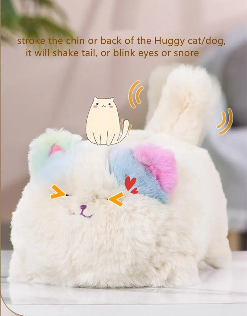 Interactive Kids Plush Huggy Pet - Electronic Cat Dog Birthday Gift for Girls