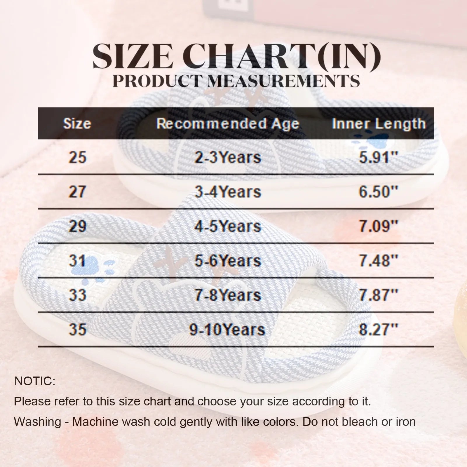 Children's Linen Three-Season Slippers - Spring Summer Autumn Indoor Shoes