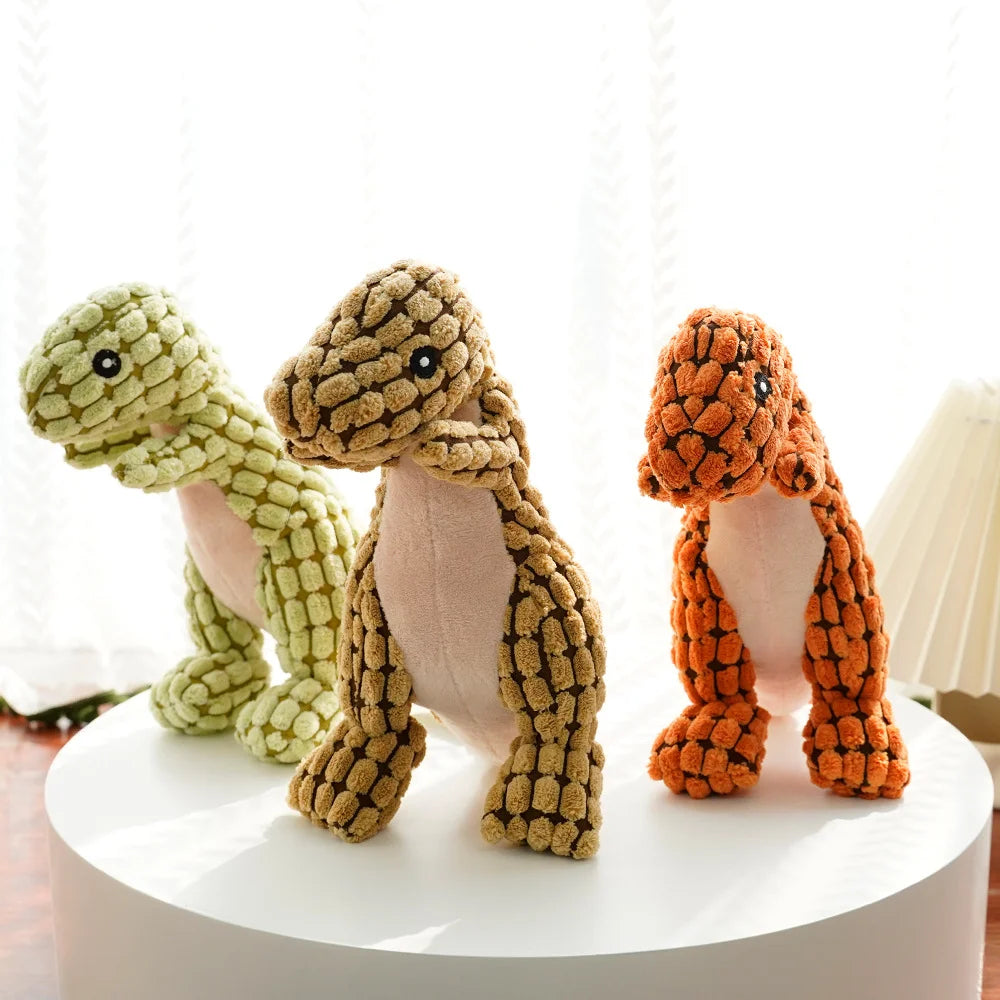Plush Dinosaur Interactive Dog Chew Toys - Pet Supplies for Small Dogs