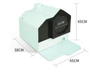 Enclosed Pet Oasis: The Ultimate Odor-Free Cat Litter Box-1