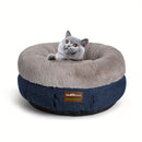 Cat Bed For Indoor Cats - 20 Inch Round Plush Pet Bed For Small Dogs & Cats Up To 11 Lbs, Cozy Donut Cuddler With Raised Rim & Anti-Slip Bottom, Washable Fluffy Calming Bed For Kittens & Puppies, Ideal Holiday & Birthday Gift by Tail chasers