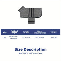Super Absorbent Dog Bathrobe - Quick-Dry Towel for All Sizes