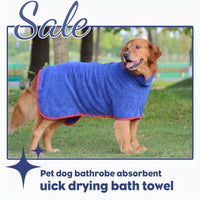 Super Absorbent Dog Bathrobe - Quick-Dry Towel for All Sizes