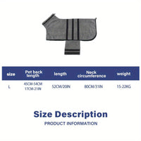 Super Absorbent Dog Bathrobe - Quick-Dry Towel for All Sizes