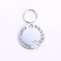 Personalized Round Metal Dog Tag Keychain-1