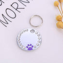 Personalized Round Metal Dog Tag Keychain-3