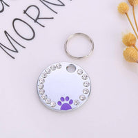 Personalized Round Metal Dog Tag Keychain-3