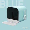 Enclosed And Splash-Proof Cat Litter Box With Drawer Design-4