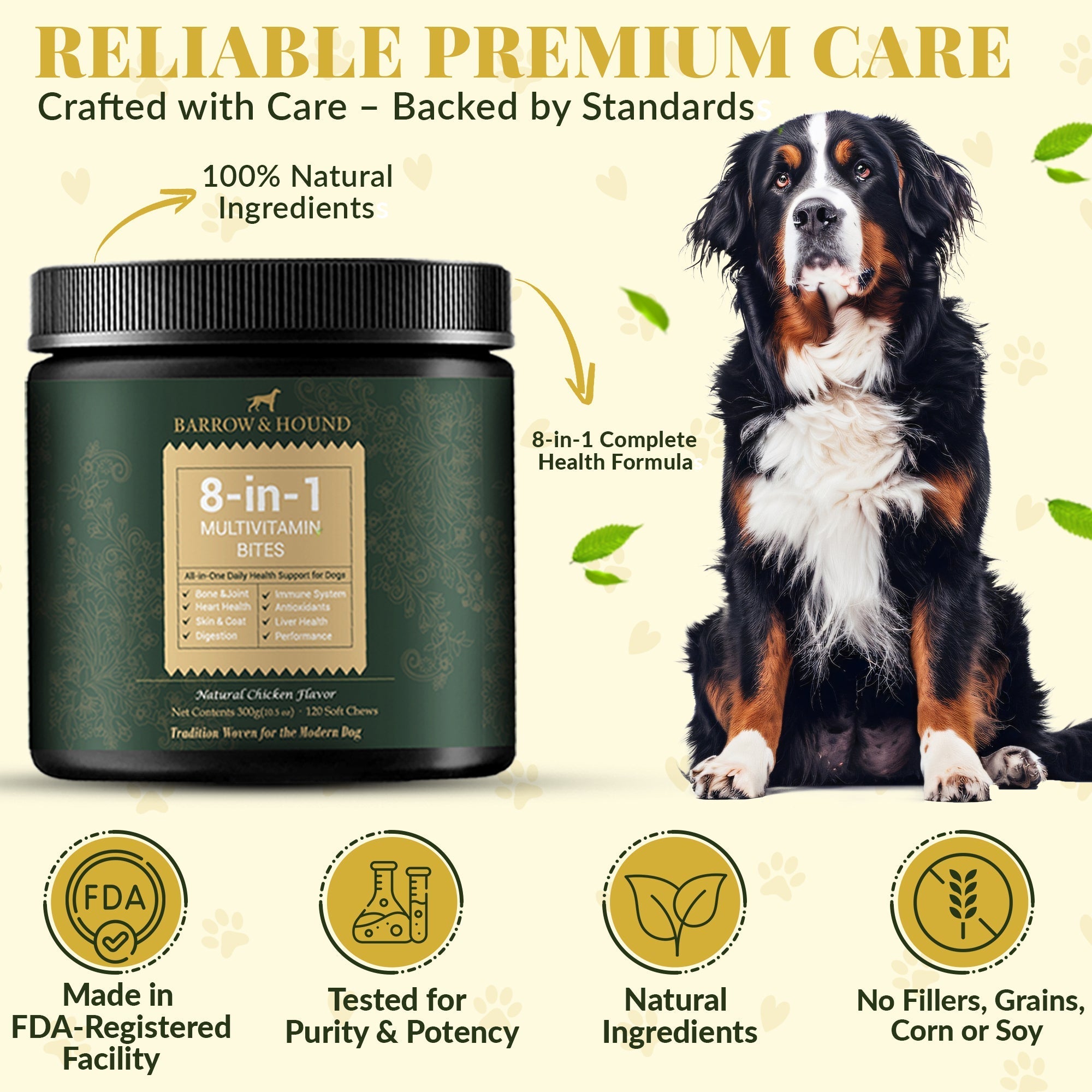 8-in-1 Daily Multivitamin Bites - Complete Health Support for Dogs