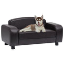 vidaXL Dog Sofa Dog Bed Foam Pet Puppy Couch with Washable Cover Faux Leather-6