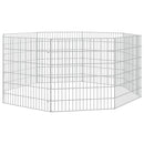 vidaXL Free Range Animal Enclosure 8-Panel 21.3"x23.6" Galvanized Iron-1