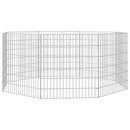 vidaXL Free Range Animal Enclosure 8-Panel 21.3"x23.6" Galvanized Iron-3