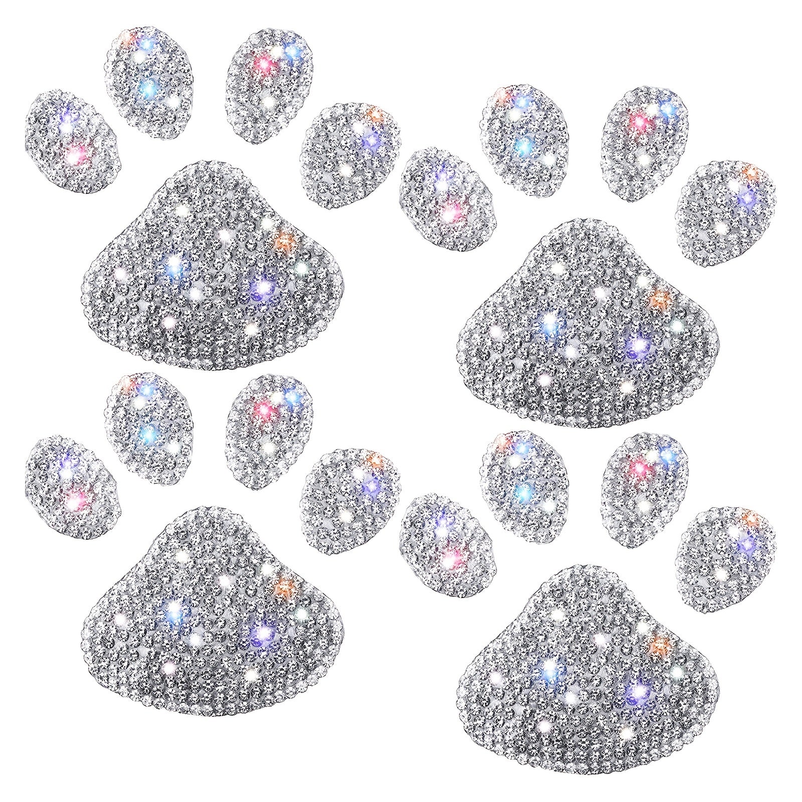 Sparkling Paw Print Car Decal