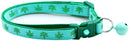 Marijuana Leaves Breakaway Cat Collar-1