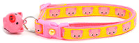Pink Pigs Breakaway Cat Collar-6