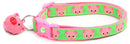 Pink Pigs Breakaway Cat Collar-5