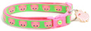 Pink Pigs Breakaway Cat Collar-11