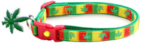 Marijuana Leaves Breakaway Cat Collar-34