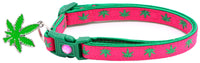 Marijuana Leaves Breakaway Cat Collar-38