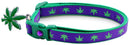 Marijuana Leaves Breakaway Cat Collar-32
