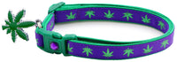 Marijuana Leaves Breakaway Cat Collar-32