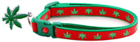 Marijuana Leaves Breakaway Cat Collar-35