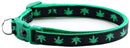 Marijuana Leaves Breakaway Cat Collar-65