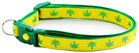 Marijuana Leaves Breakaway Cat Collar-70