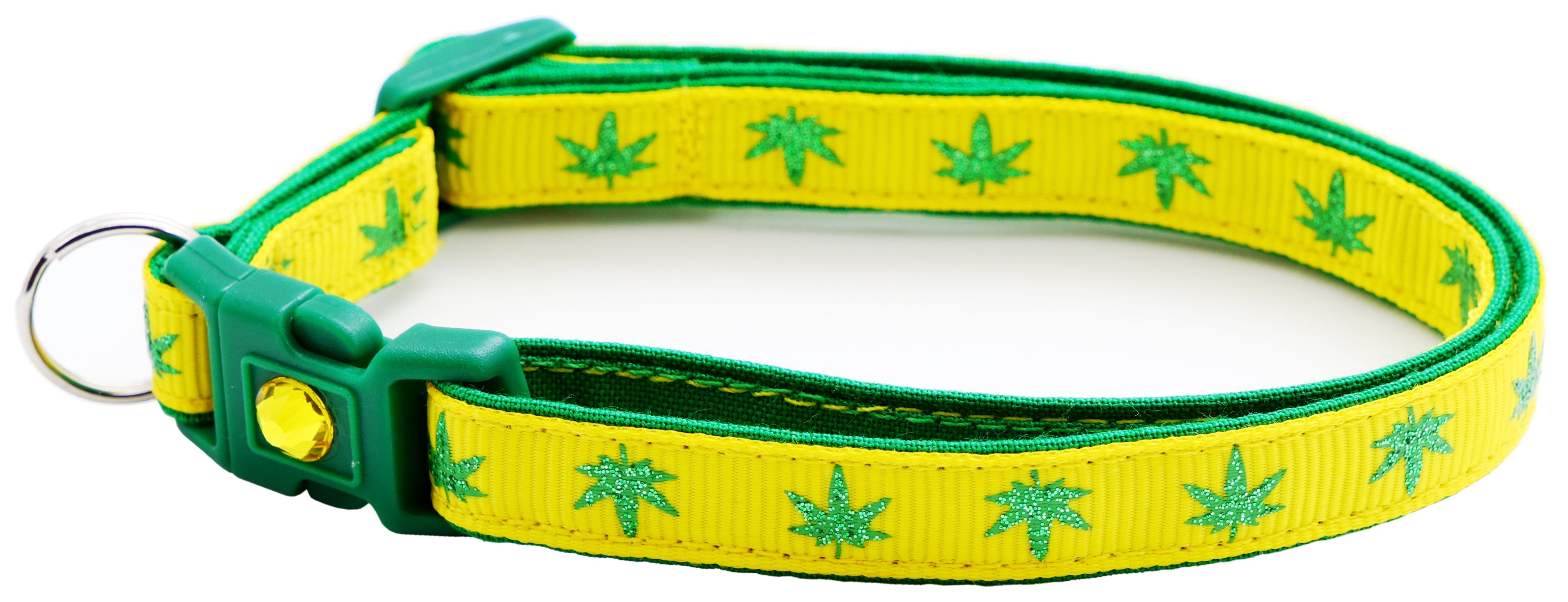 Cannabis Leaf Breakaway Cat Collar