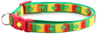 Marijuana Leaves Breakaway Cat Collar-68
