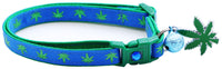 Marijuana Leaves Breakaway Cat Collar-54