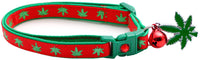 Marijuana Leaves Breakaway Cat Collar-52