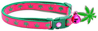 Marijuana Leaves Breakaway Cat Collar-55