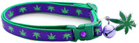 Marijuana Leaves Breakaway Cat Collar-49