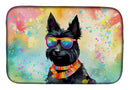Scottish Terrier Hippie Dawg Dish Drying Mat-0