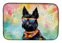 Scottish Terrier Hippie Dawg Dish Drying Mat-0