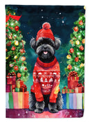 Affenpinscher Christmas House Flag-0