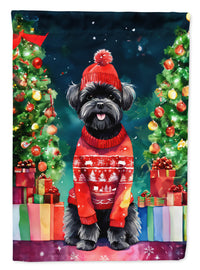 Affenpinscher Christmas House Flag-0
