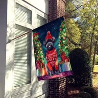Affenpinscher Christmas House Flag-1