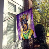 Manchester Terrier King of Mardi Gras House Flag-1