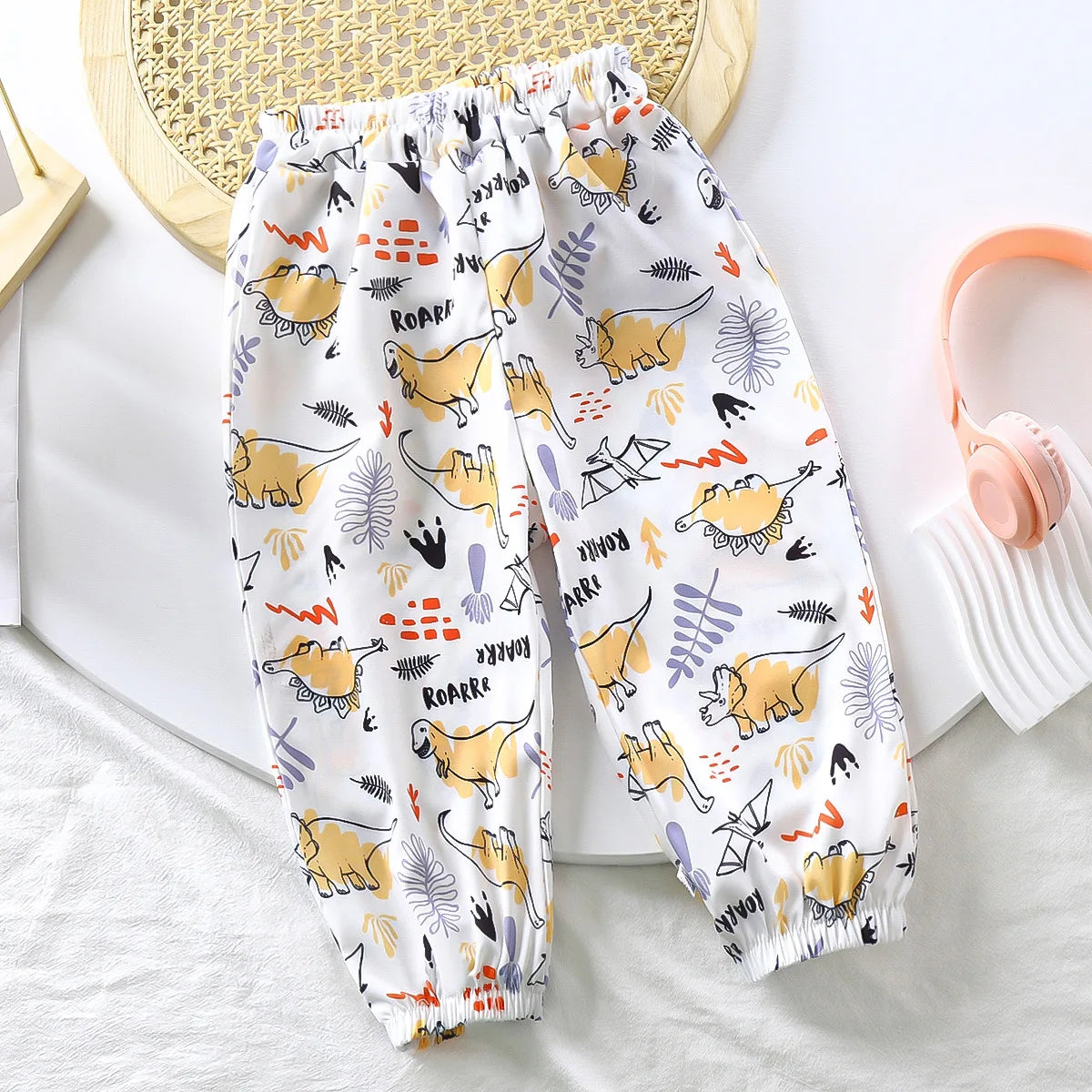 Kids Anti-Mosquito Summer Pants - Lightweight Floral Design