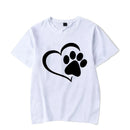 Luminous Dog Paw T-Shirt - Glow-in-Dark 90s Harajuku Style