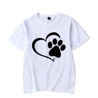 Luminous Dog Paw T-Shirt - Glow-in-Dark 90s Harajuku Style