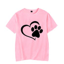 Luminous Dog Paw T-Shirt - Glow-in-Dark 90s Harajuku Style
