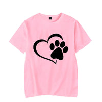 Luminous Dog Paw T-Shirt - Glow-in-Dark 90s Harajuku Style