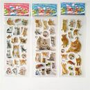 3D Pet Dog & Cat Stickers - 6 Sheets