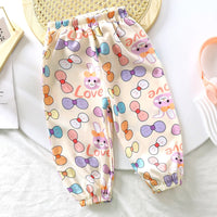 Kids Anti-Mosquito Summer Pants - Lightweight Floral Design