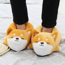 Lazy Shiba Inu Funny Slippers - Cute Soft Animal Puppy Home Cotton Shoes