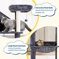 60-Inch Indoor Cat Tower with Multi-Level Perch by Tail chasers